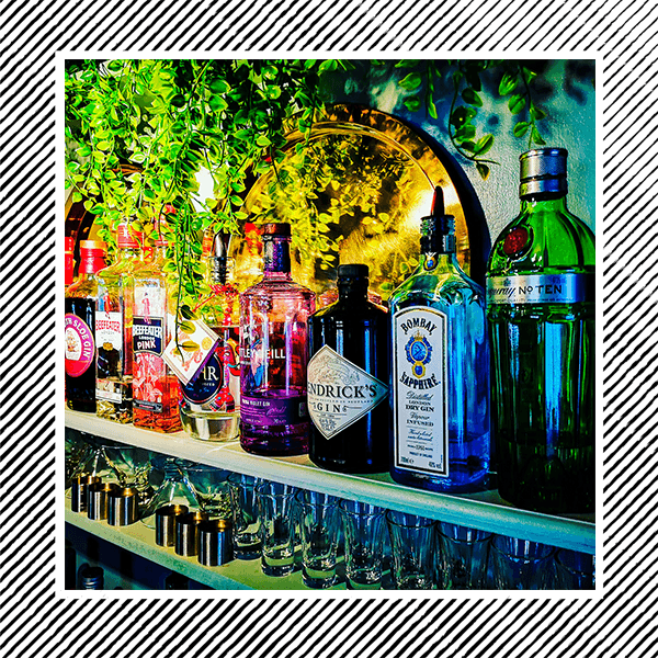 A range of gins available